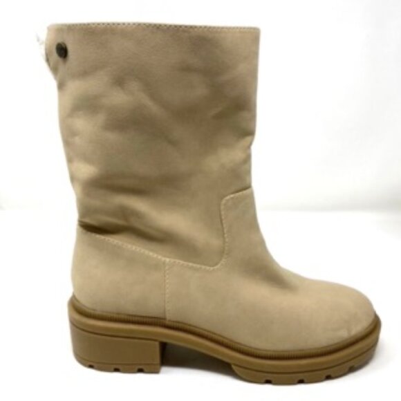 Rocket Dog Idea Women&#039;s Faux Fur Lining Boot, Chunky Heel, Natural Size 7.5 - Picture 1 of 9